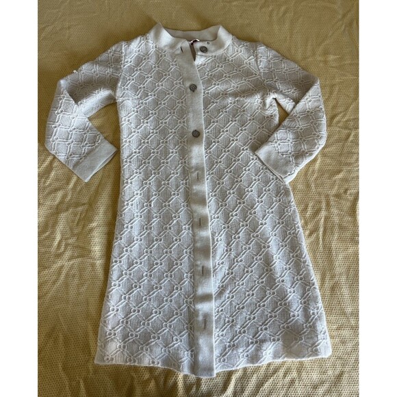 Vintage 100% Virgin Wool Sweater Jacket Size Small Textured Knit Button Closure - Picture 2 of 9